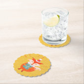 Niedlicher Fox-Weihnachtsbuch-Untersetzer Untersetzer (Vor Ort)