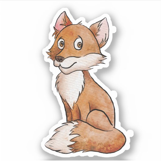Niedlicher Foxenaufkleber Aufkleber (Vorderseite)