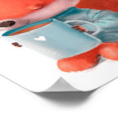 Niedlicher Foxenkaffee | Fox Wall Print Poster (Ecke)