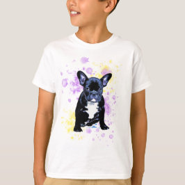 Niedlicher französische BulldoggeWatercolor Inky T-Shirt