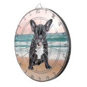 Niedlicher französischer Bulldog Beach Dartscheibe (Vorderseite rechts)