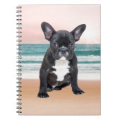 Niedlicher französischer Bulldog Beach Notizblock (Vorderseite)