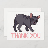 Niedlicher französischer Bulldog Danke, Frenchie P Postkarte (Vorne/Hinten)