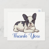 Niedlicher französischer Bulldog Danke, Frenchie P Postkarte (Vorne/Hinten)