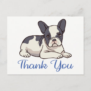 Niedlicher französischer Bulldog Danke, Frenchie P Postkarte