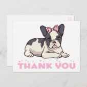Niedlicher französischer Bulldog Danke, Frenchie P Postkarte (Vorne/Hinten)