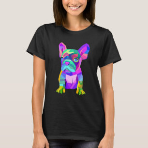 Niedlicher französischer Bulldog, farbige Hundezu T-Shirt