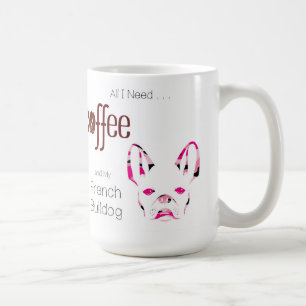 Niedlicher französischer Bulldog farbiger Hund Lov Kaffeetasse