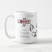 Niedlicher französischer Bulldog Frenchie Chic Hun Kaffeetasse (Links)
