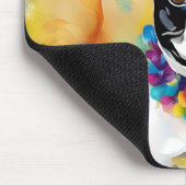 Niedlicher französischer Bulldog "Frenchie" farben Mousepad (Ecke)