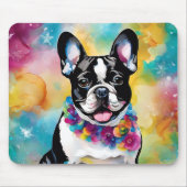 Niedlicher französischer Bulldog "Frenchie" farben Mousepad (Vorne)
