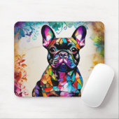 Niedlicher französischer Bulldog "Frenchie" farben Mousepad (Mit Mouse)
