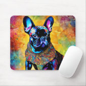 Niedlicher französischer Bulldog "Frenchie" farben Mousepad (Mit Mouse)