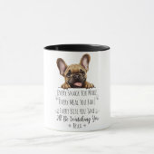 Niedlicher französischer Bulldog Funny Custom Tasse (Zentrum)