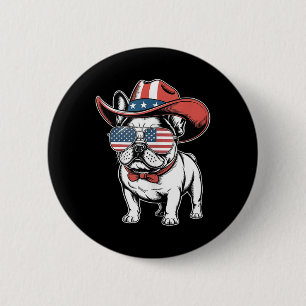 Niedlicher französischer Bulldog Funny Dog US-amer Button