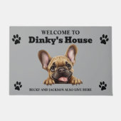 Niedlicher französischer Bulldog Fußmatte (Vorderseite)