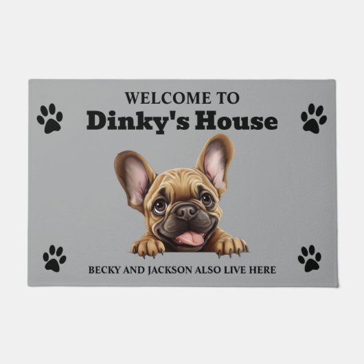 Niedlicher französischer Bulldog Fußmatte (Vorderseite)