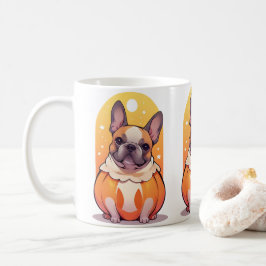 Niedlicher französischer Bulldog halloween Pumpkin Kaffeetasse