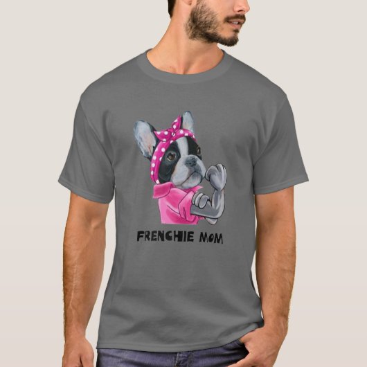 Niedlicher französischer Bulldog Hund Frenchie Mam T-Shirt (Vorderseite)