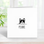 Niedlicher französischer Bulldog-Individuelle Name Gummistempel