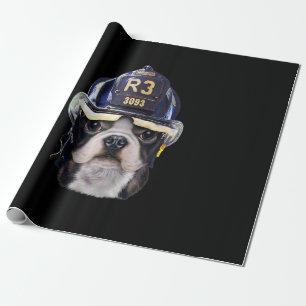 Niedlicher französischer Bulldog-Kampfhelm Geschenkpapier