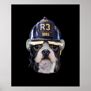 Niedlicher französischer Bulldog-Kampfhelm Poster