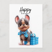 Niedlicher französischer Bulldog, lustiger Hund in Postkarte (Vorderseite)