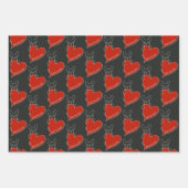 Niedlicher französischer Bulldog mit einem roten H Geschenkpapier Set (Vorderseite 2)