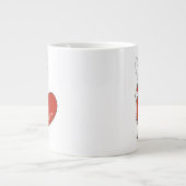 Niedlicher französischer Bulldog mit einem roten H Jumbo-Tasse (Vorderseite)