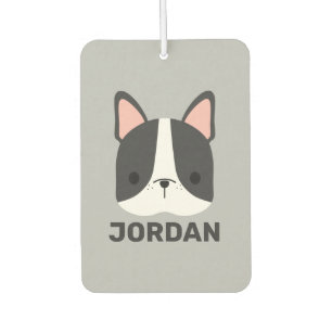Niedlicher französischer Bulldog mit Personalisier Autolufterfrischer
