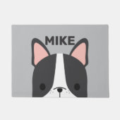Niedlicher französischer Bulldog mit Personalisier Fußmatte (Vorderseite)