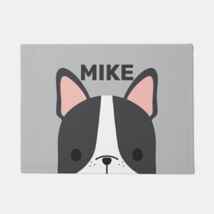 Niedlicher französischer Bulldog mit Personalisier Fußmatte
