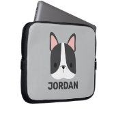 Niedlicher französischer Bulldog mit Personalisier Laptopschutzhülle (Vorne Rechts)
