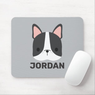 Niedlicher französischer Bulldog mit Personalisier Mousepad