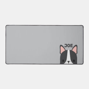 Niedlicher französischer Bulldog mit Personalisier Schreibtischunterlage