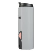 Niedlicher französischer Bulldog mit Personalisier Thermosbecher (Nach rechts gedreht)
