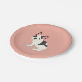 Niedlicher französischer Bulldog. Pappteller (Schrägansicht)