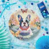 Niedlicher französischer Bulldog Pappteller (Party)