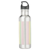 Niedlicher französischer Bulldog Pastell Lines Cot Edelstahlflasche (Rückseite)