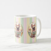 Niedlicher französischer Bulldog Pastell Lines Cot Kaffeetasse (VorderseiteRechts)