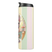 Niedlicher französischer Bulldog Pastell Lines Cot Thermosbecher (Nach rechts gedreht)