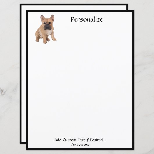 Niedlicher französischer Bulldog Pet Lover Persona (Vorne/Hinten)