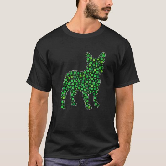 Niedlicher französischer Bulldog Saint Patrick S D T-Shirt (Vorderseite)