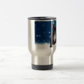 Niedlicher französischer Bulldog Snow Stars Reisebecher (Mittel)