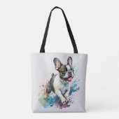 Niedlicher französischer Bulldog Tasche (Rückseite)