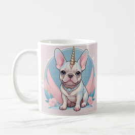Niedlicher französischer Bulldog Unicorn Pastellro Kaffeetasse