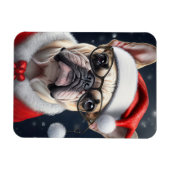 Niedlicher französischer Bulldog Weihnachtsgeschen Magnet (Horizontal)