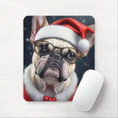 Niedlicher französischer Bulldog Weihnachtsgeschen Mousepad (Mit Mouse)