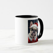 Niedlicher französischer Bulldog Weihnachtsgeschen Tasse (VorderseiteRechts)