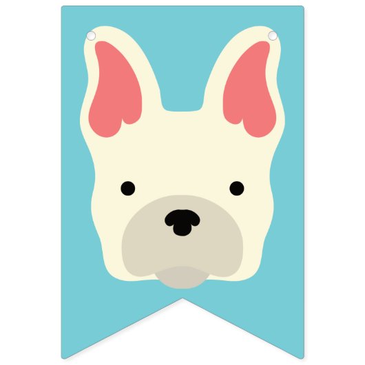 Niedlicher französischer Bulldog. Wimpelkette (Erste Fahne)